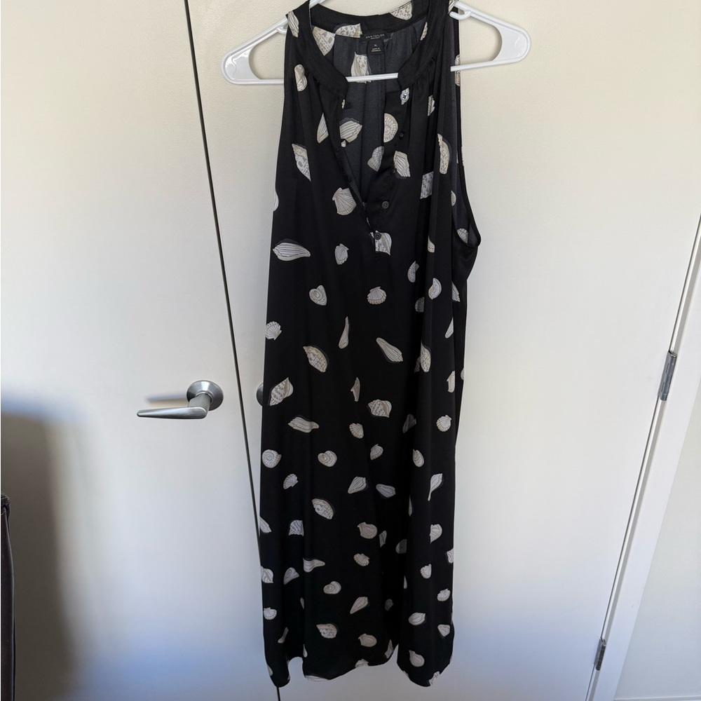 Black printed maxi dress